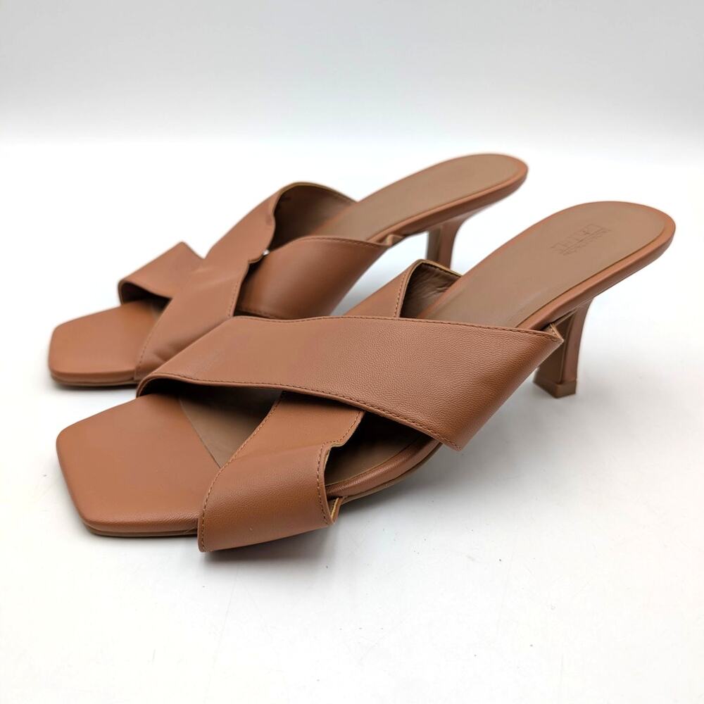 Nordstrom Rack Lauren Slide Sandals Open Toe Women's Brown Size US9.5M EU39.5